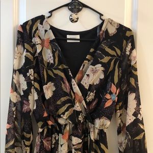 Maternity bump friendly floral maxi dress